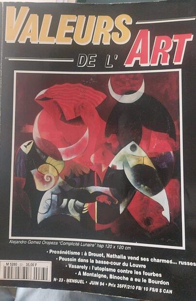 Portada de Valeurs de l'Art, junio 1994
